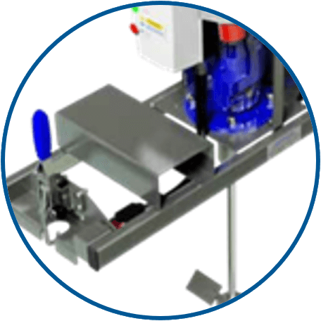 Frame with forklift module